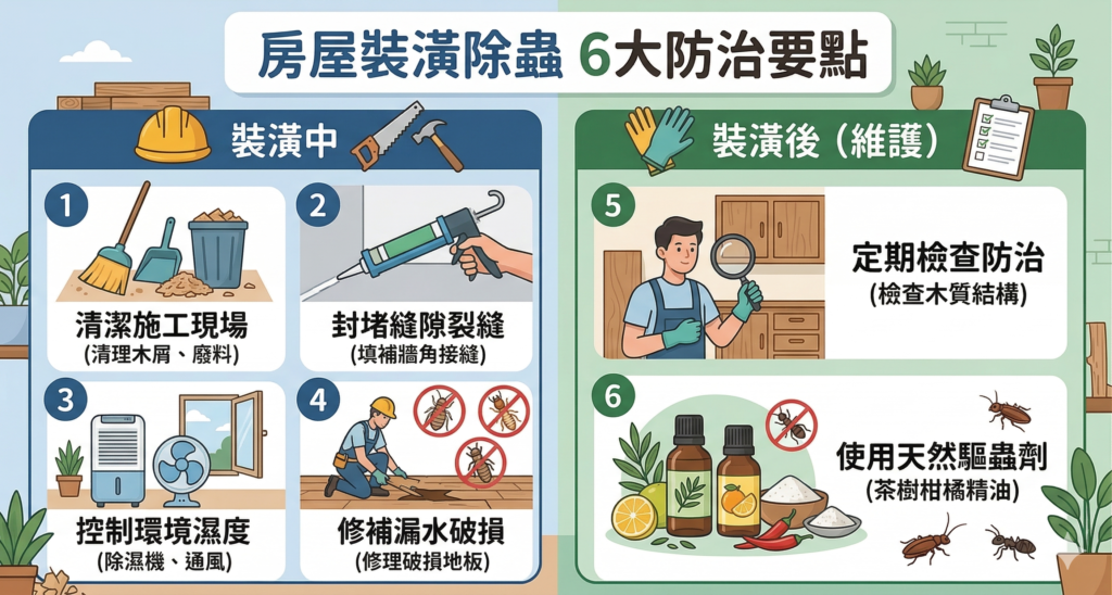 房屋裝潢時的除蟲6大防治要點