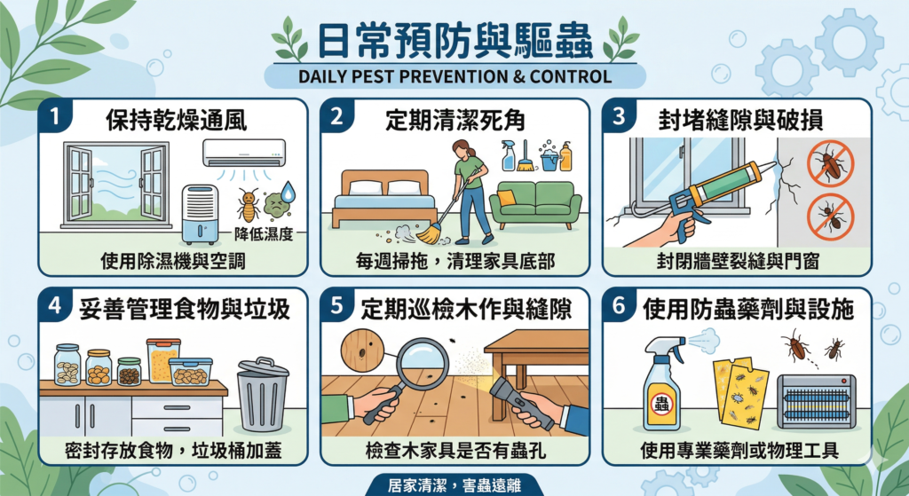 日常驅蟲與預防可從環境管理與清潔做起，具體6方法