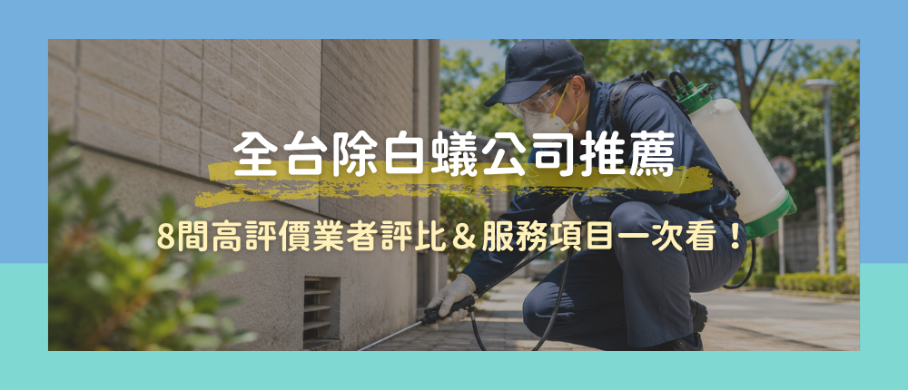 2026全台除白蟻公司推薦，8間高評價業者評比＆服務項目一次看！