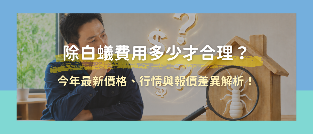 除白蟻費用多少才合理?2026 最新價格、行情與報價差異解析!